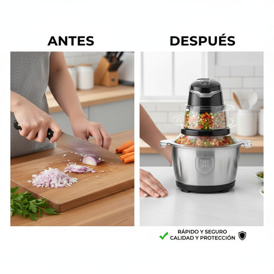 Picador Eléctrico Alimentos 4 Cuchillas