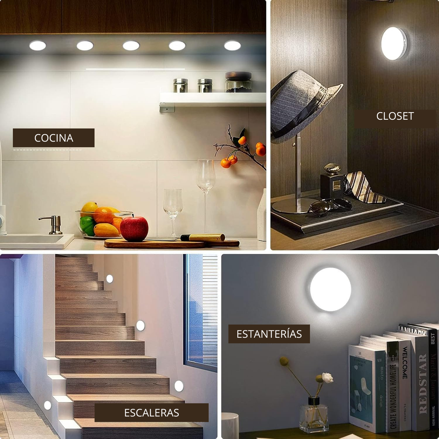 Lámpara LED Recargable Sensor Movimiento