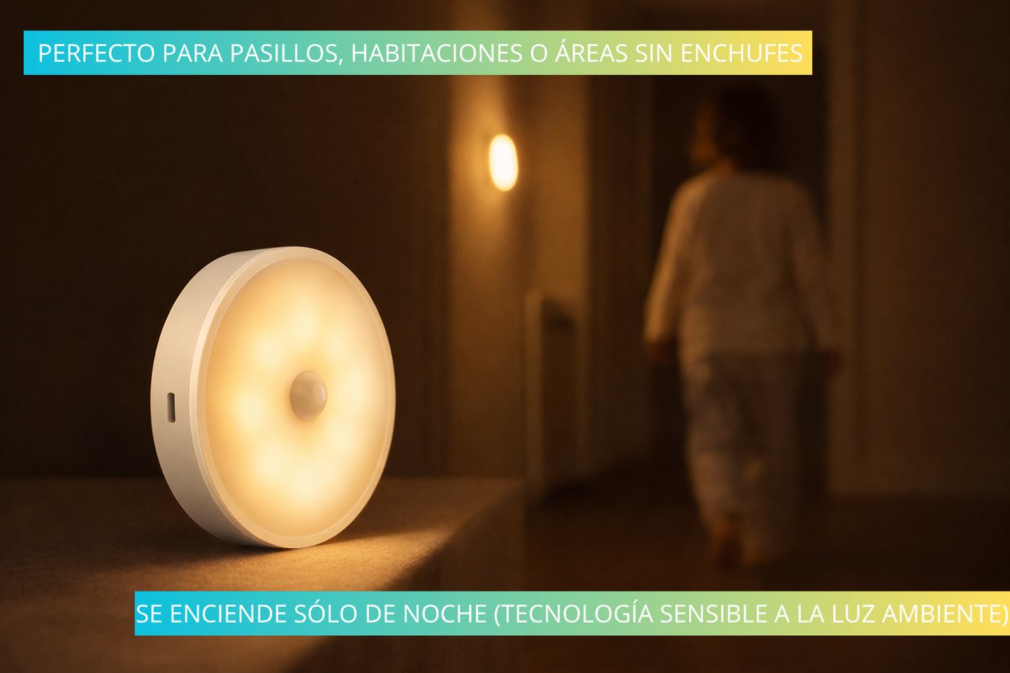 Lámpara LED Recargable Sensor Movimiento